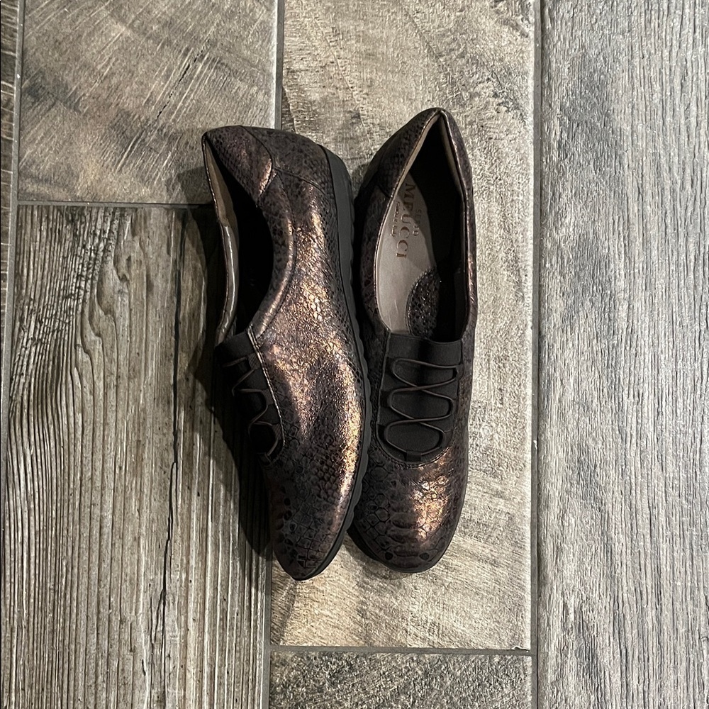 Sesto Meucci Metallic Brown Women's Loafers